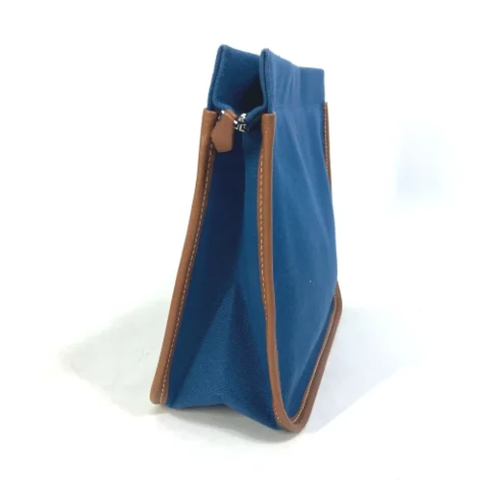 Hermès Vintage Pre-owned Fabric clutches Blue Heren