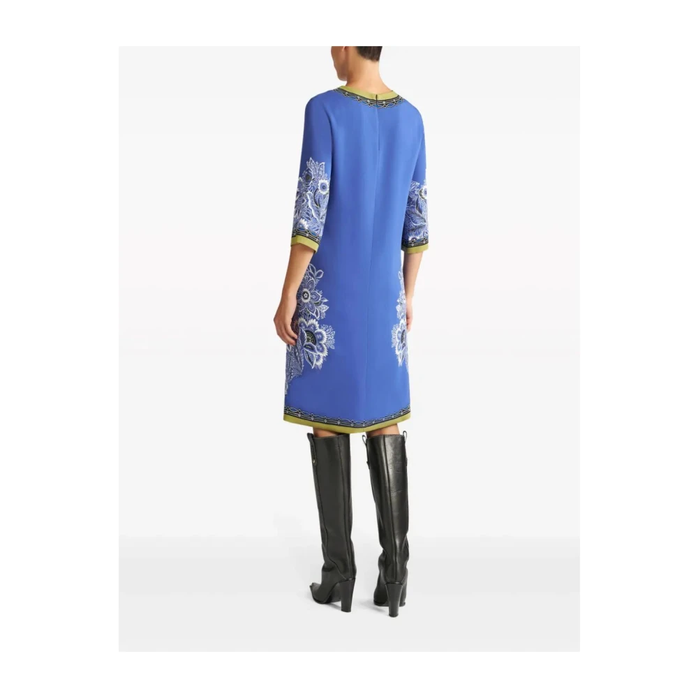 ETRO Elegante X0883 Jurk voor Vrouwen Blue Dames