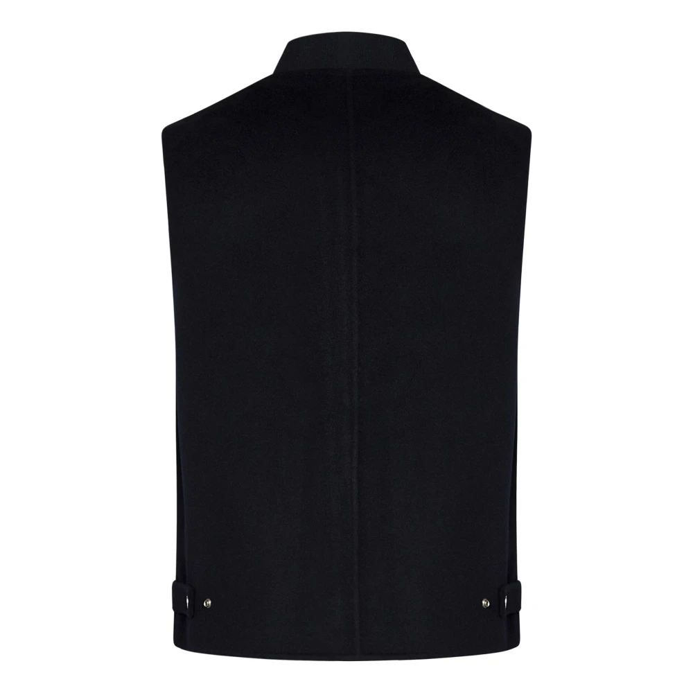 Low Brand Blauwe Gebreide Vest Aw24 Blue Heren