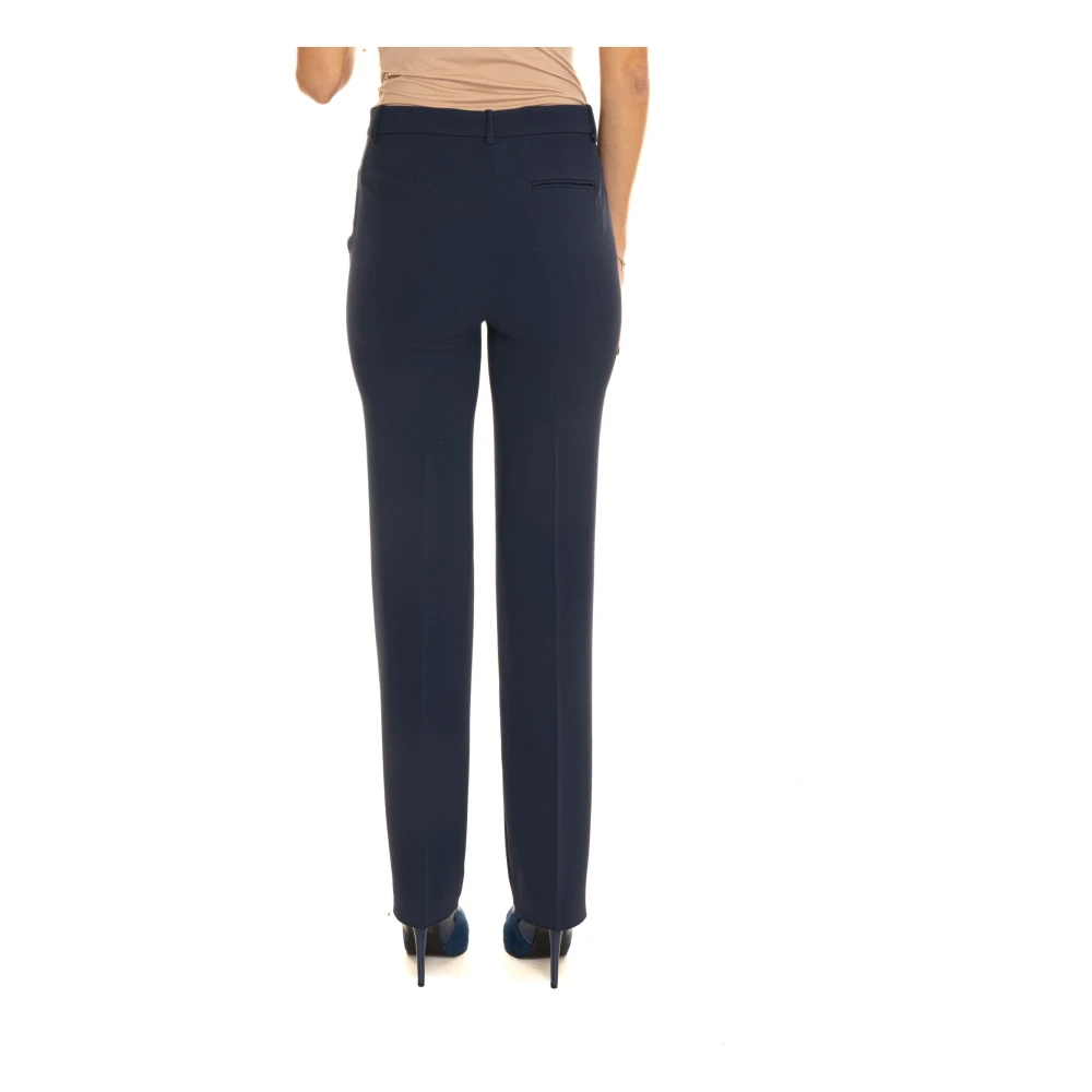 Emporio Armani Slim Fit Casual Broek Blue Dames