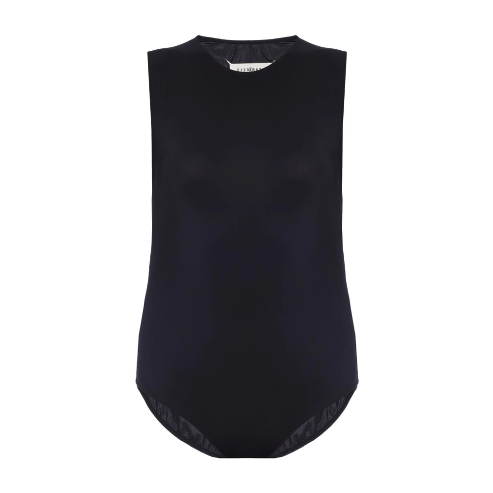 Maison Margiela Donna Nero Body Senza Maniche - Immagine 2
