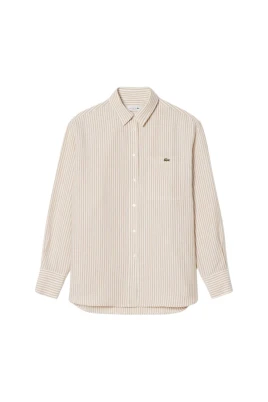 Långärmad Randig Oversized Skjorta