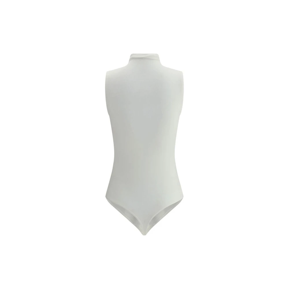 Wolford Mock Neck Bodysuit White Dames
