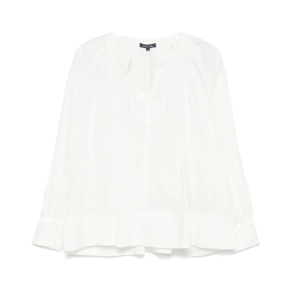 Soeur Witte Raglan Mouw Shirt White Dames