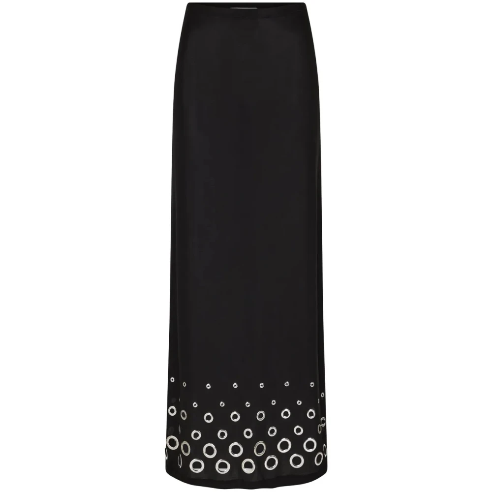 Paco Rabanne Elegante Lange Rok in Zwart Black Dames