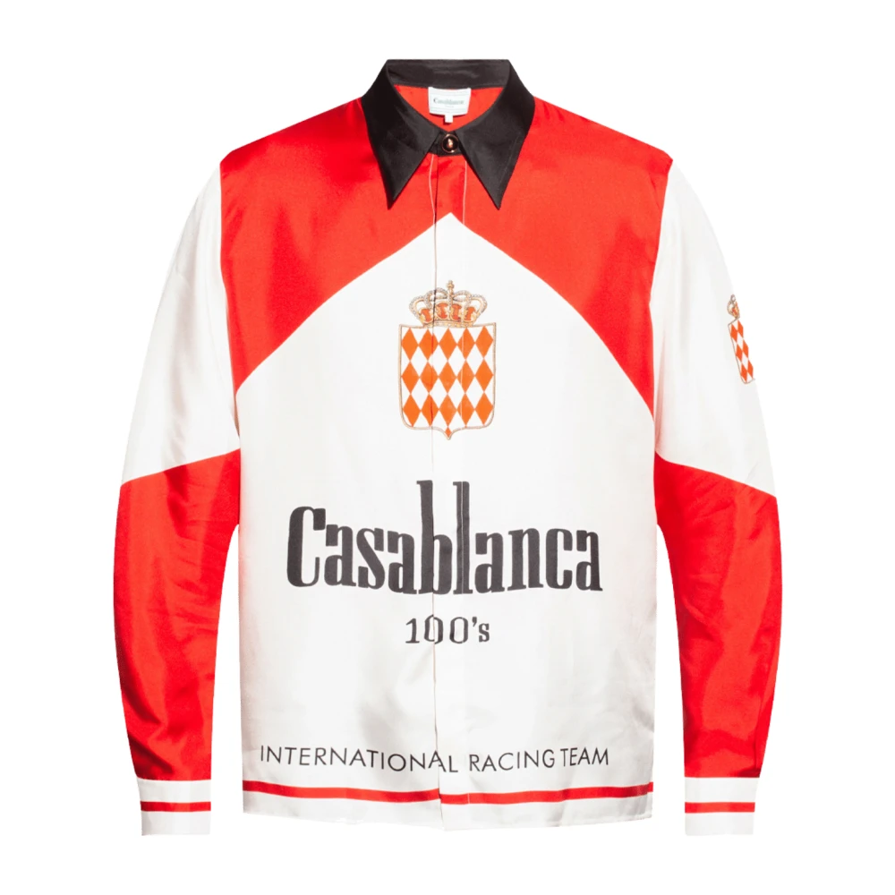 Casablanca Rode Grand Prix Zijden Overhemd Red Heren