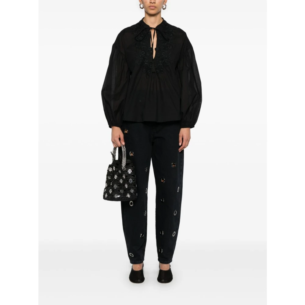 Ermanno Scervino Zwart zee kleding met voorkant strik Black Dames