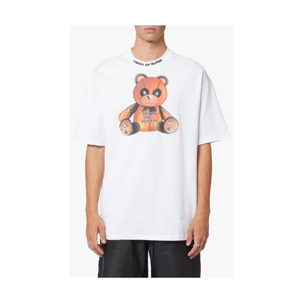 Vision OF Super Burning Panda Wit T-shirt White Heren