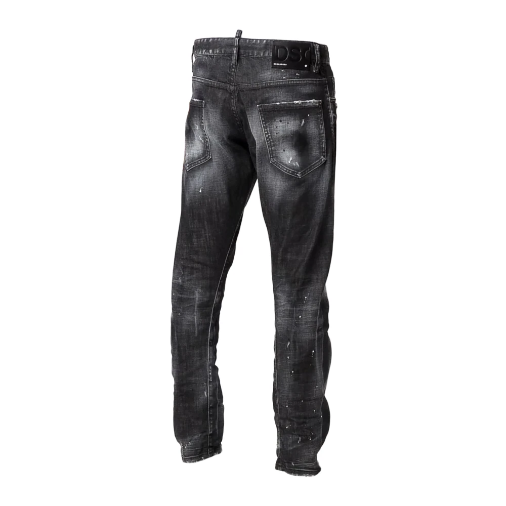 Dsquared2 Slim Fit Zwarte Jeans voor Heren Black Heren