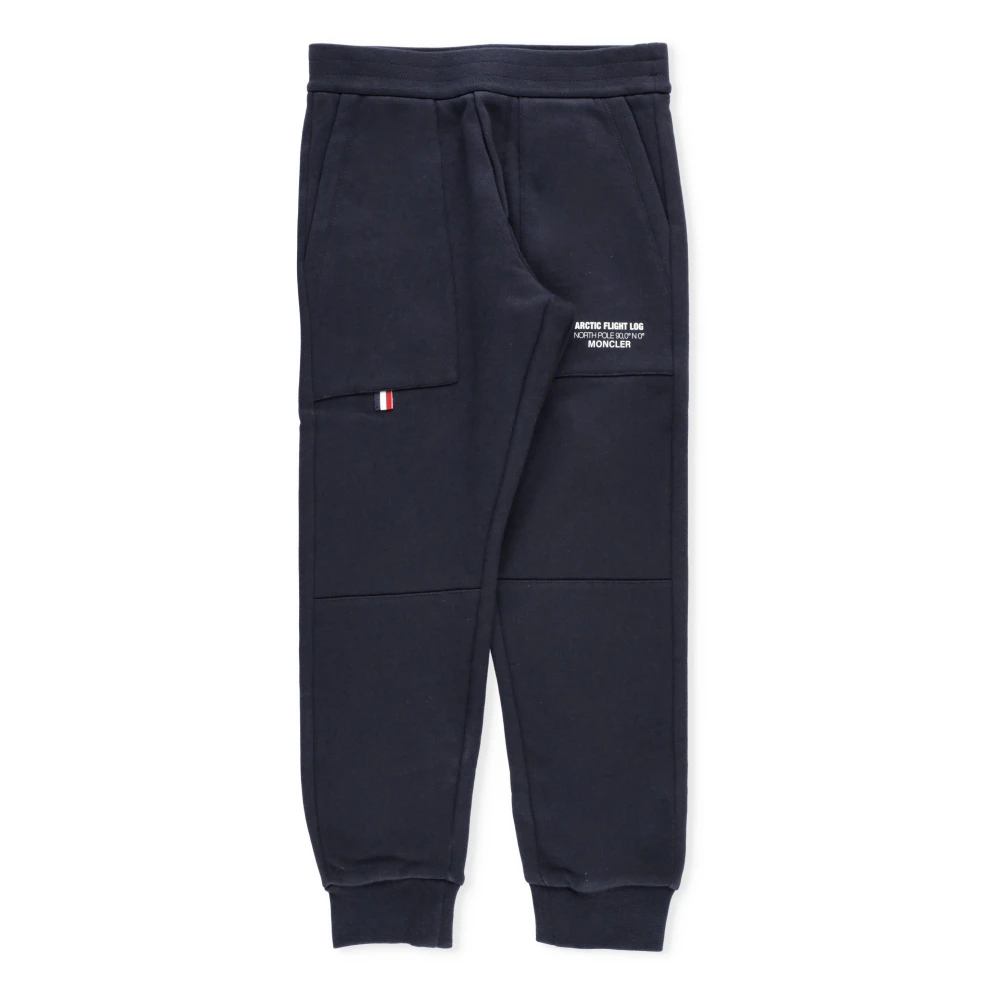 Moncler Blåa Bomulls Sweatpants för Barn Black, Pojke