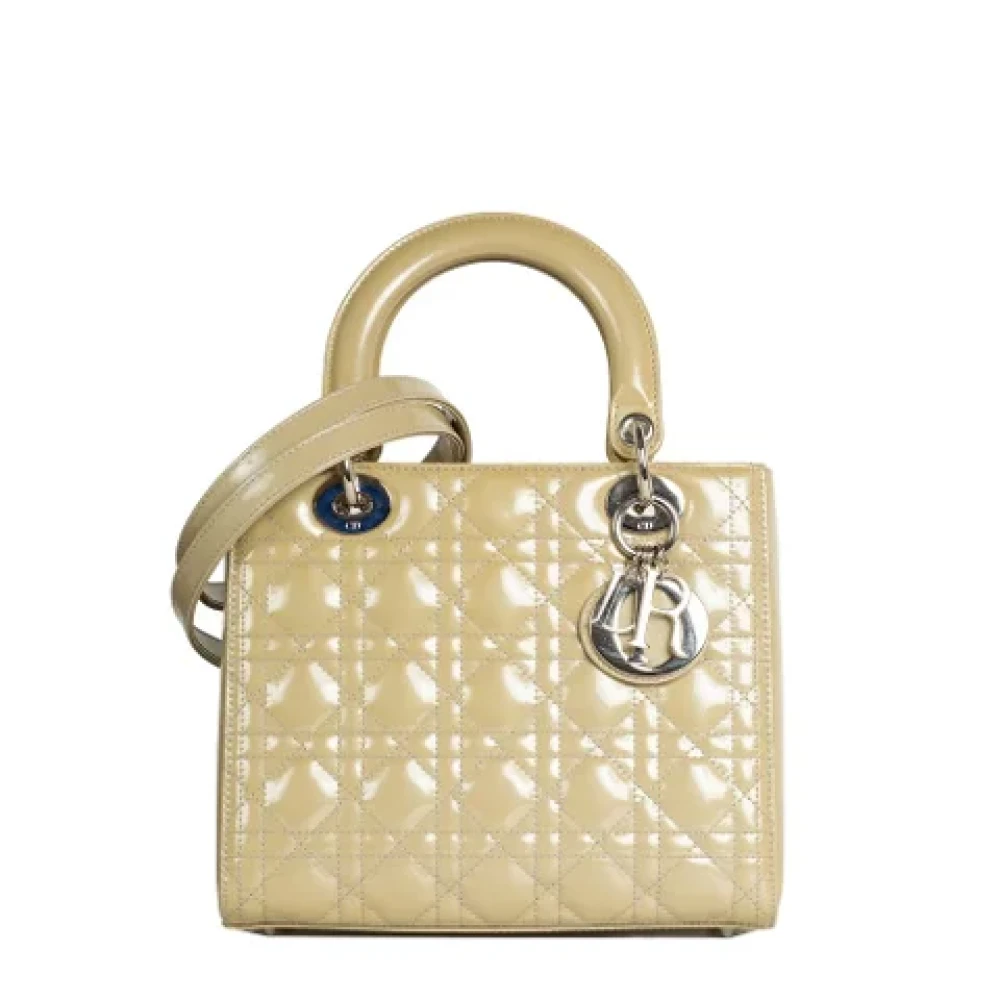 Dior Vintage Pre-owned Leather dior-bags Beige Dames