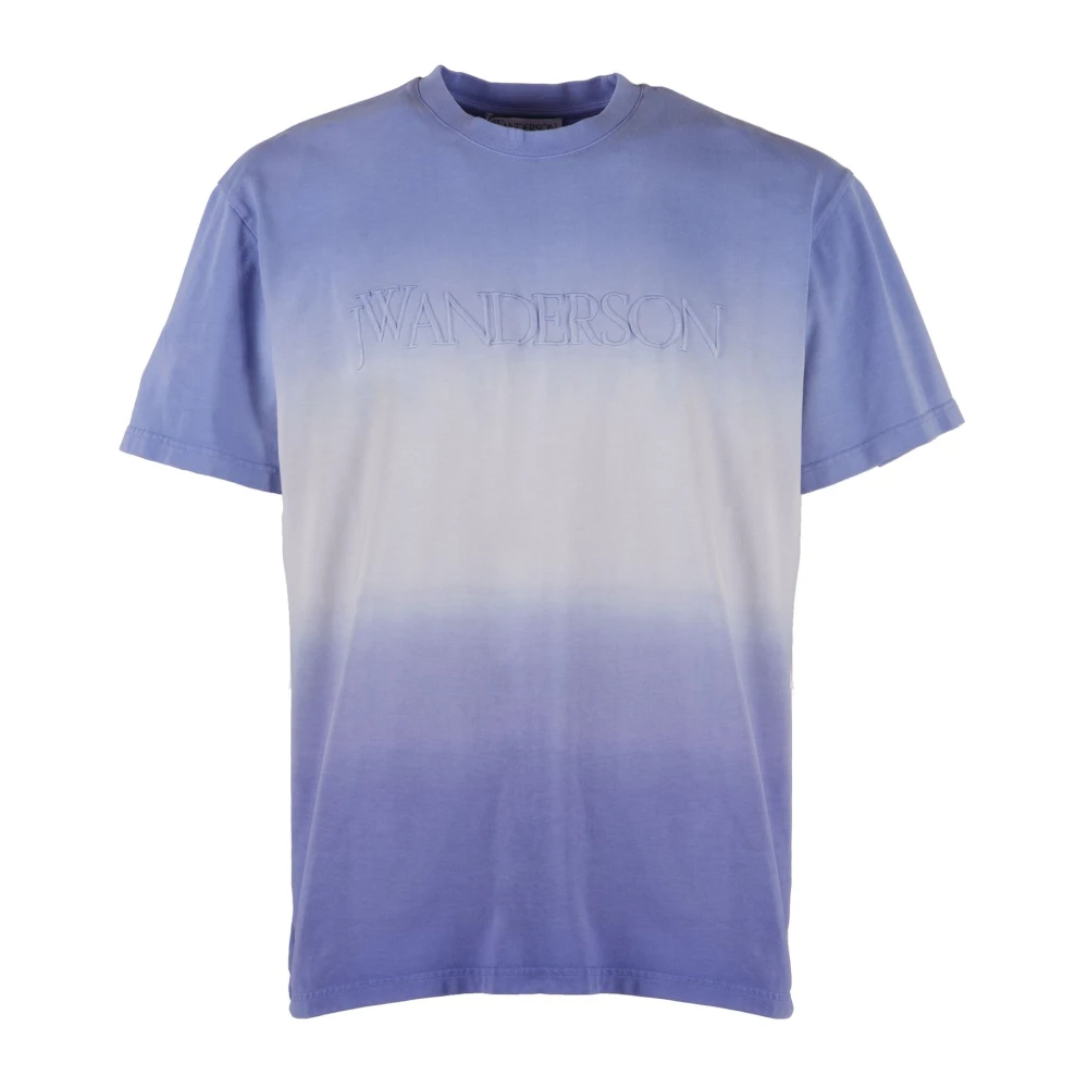 JW Anderson Geborduurd T-shirt met verloop Purple Heren