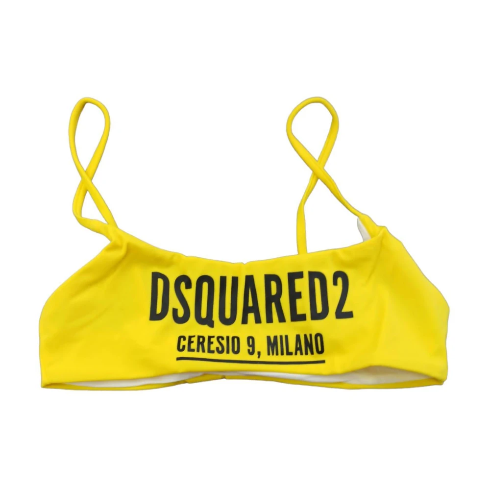Dsquared2 Stijlvolle Brassiere Bikini Top Yellow Dames