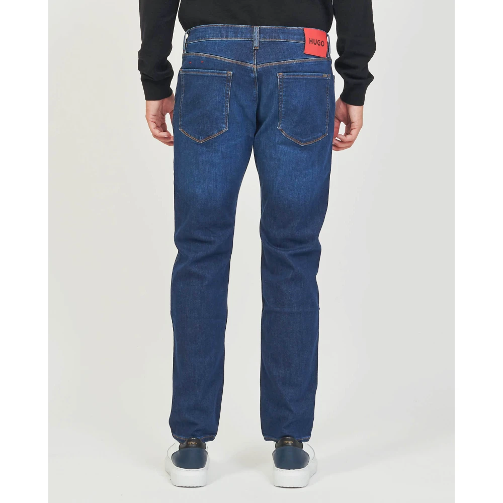 Hugo Boss Authentieke Slim Fit Straight Leg Jeans voor Heren Blue Heren