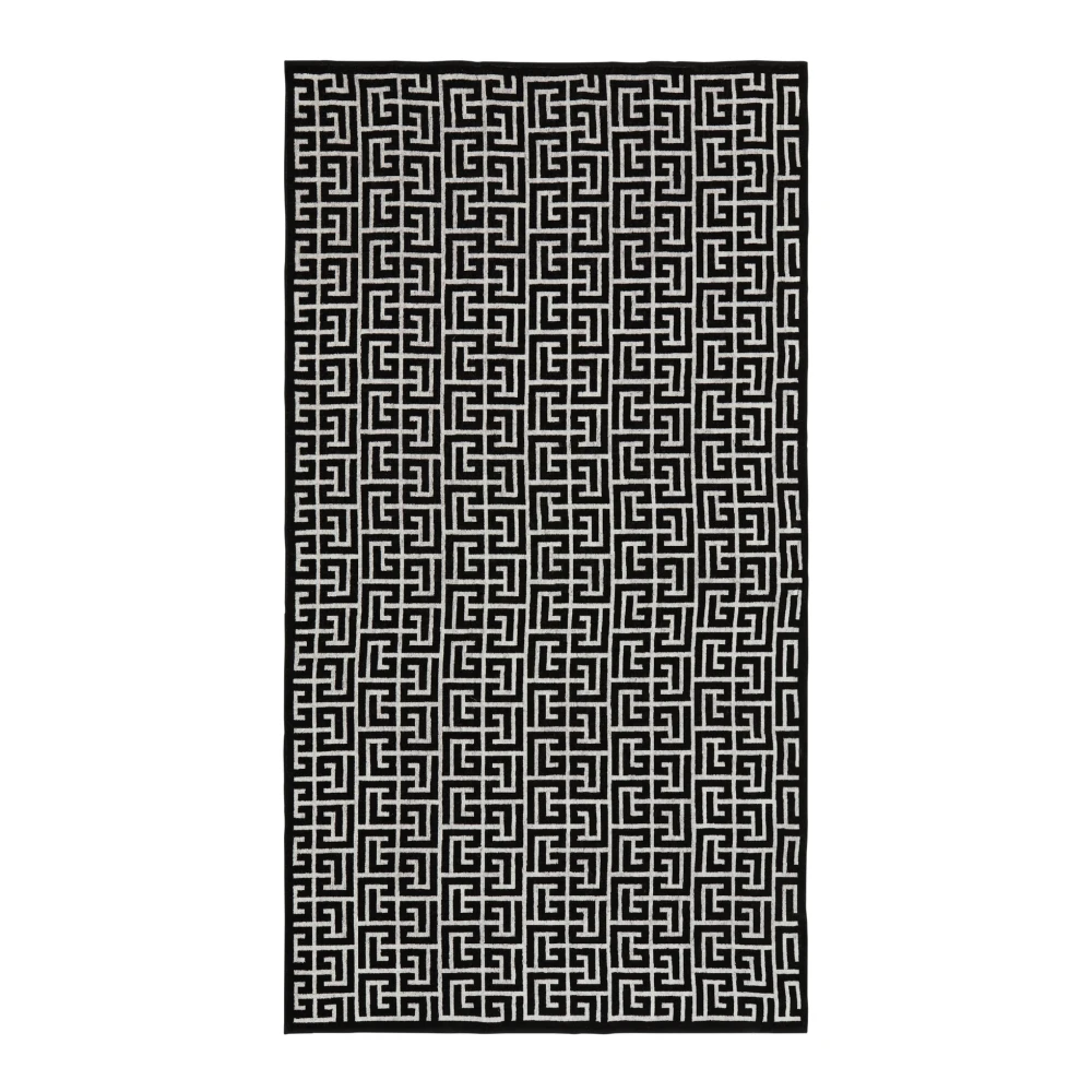 Balmain PB Labyrinth strandhanddoek Black Heren