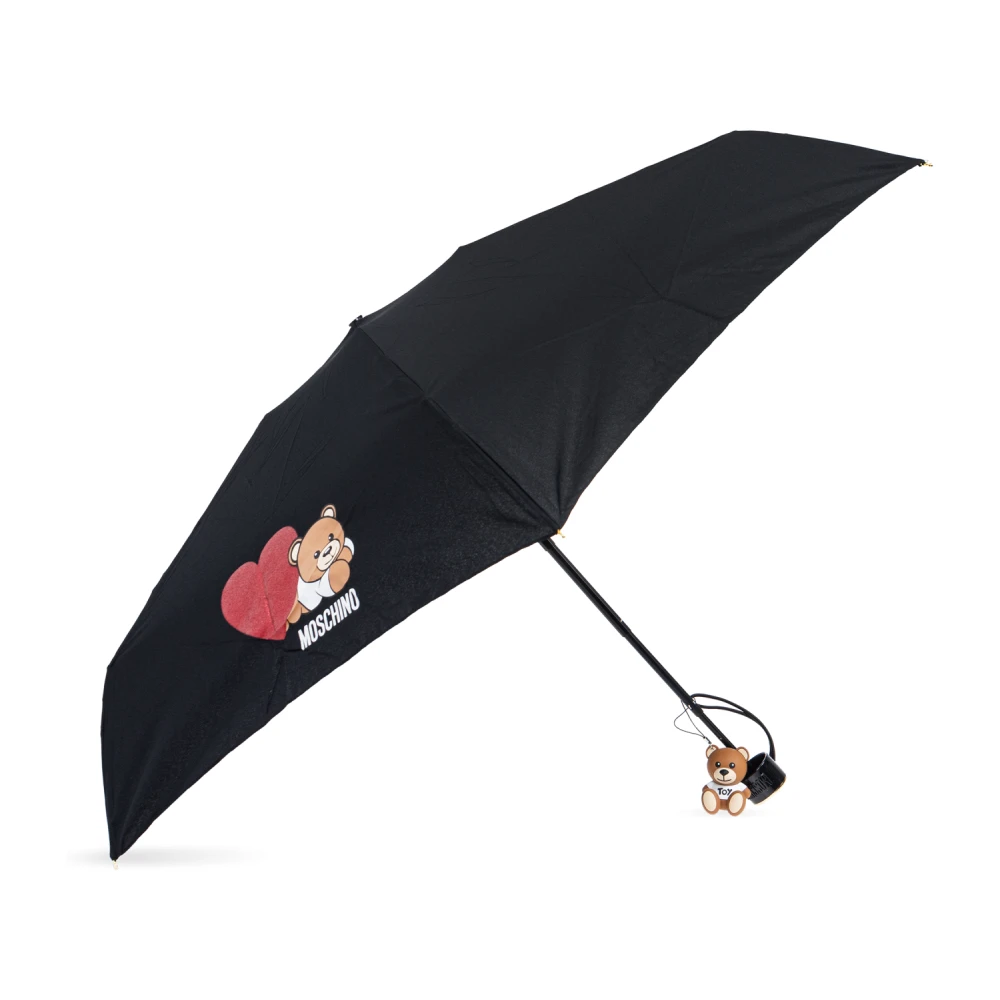 Moschino Paraplu met logo Black Unisex