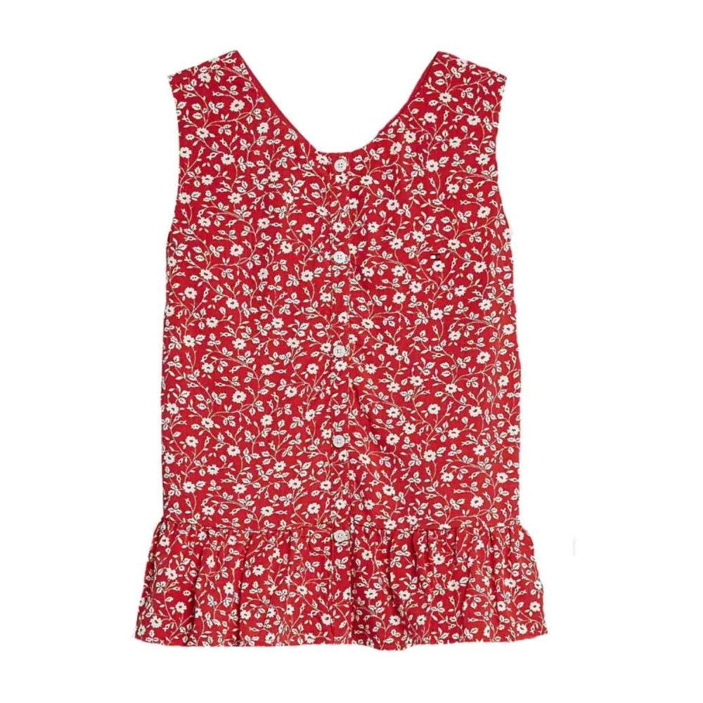 Tommy Hilfiger Women's Red Sleeveless Blouse