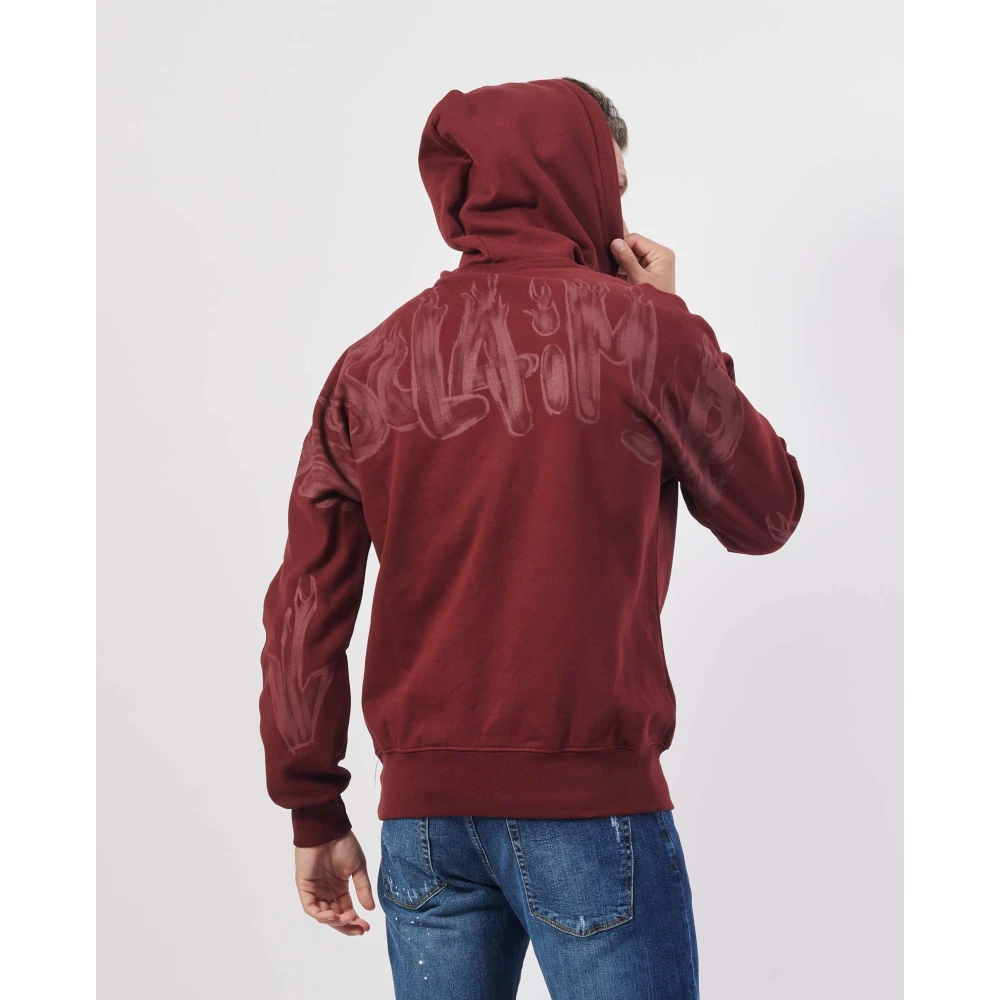 Disclaimer Heren hoodie met achterlogo Red Heren