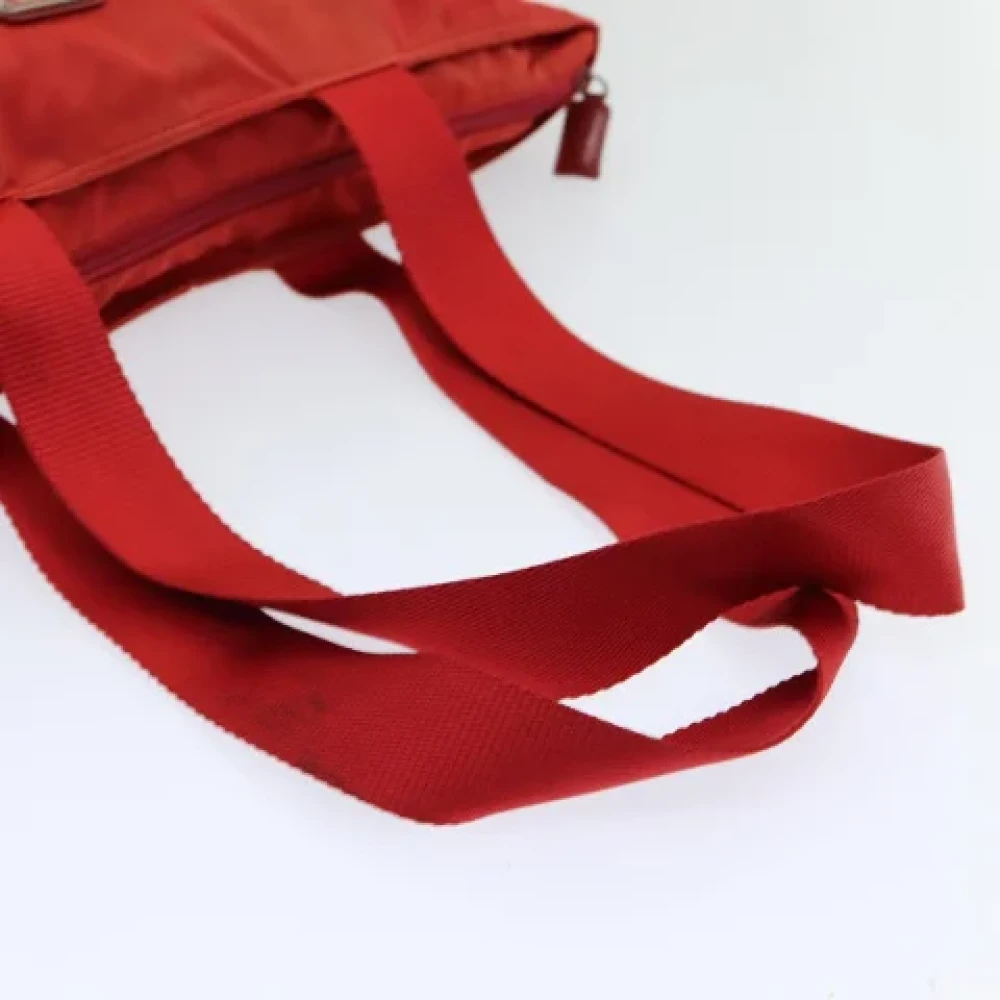 Prada Vintage Pre-owned Nylon totes Red Dames