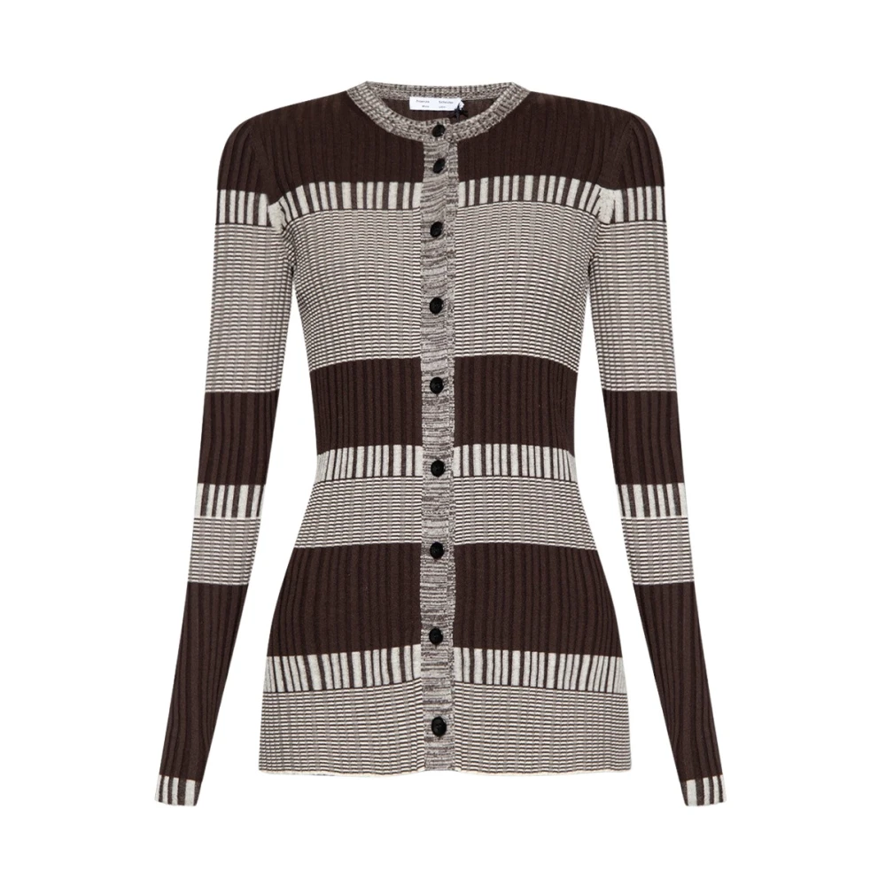 Proenza Schouler Women's Multicolor Ribbed Cardigan - Cardigans - M - Knitwear