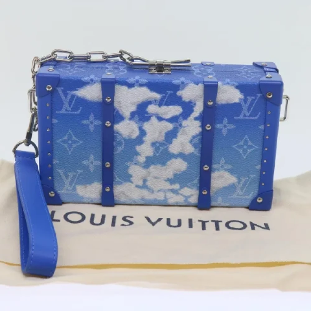 Louis Vuitton Vintage Pre-owned Leather clutches Blue Dames