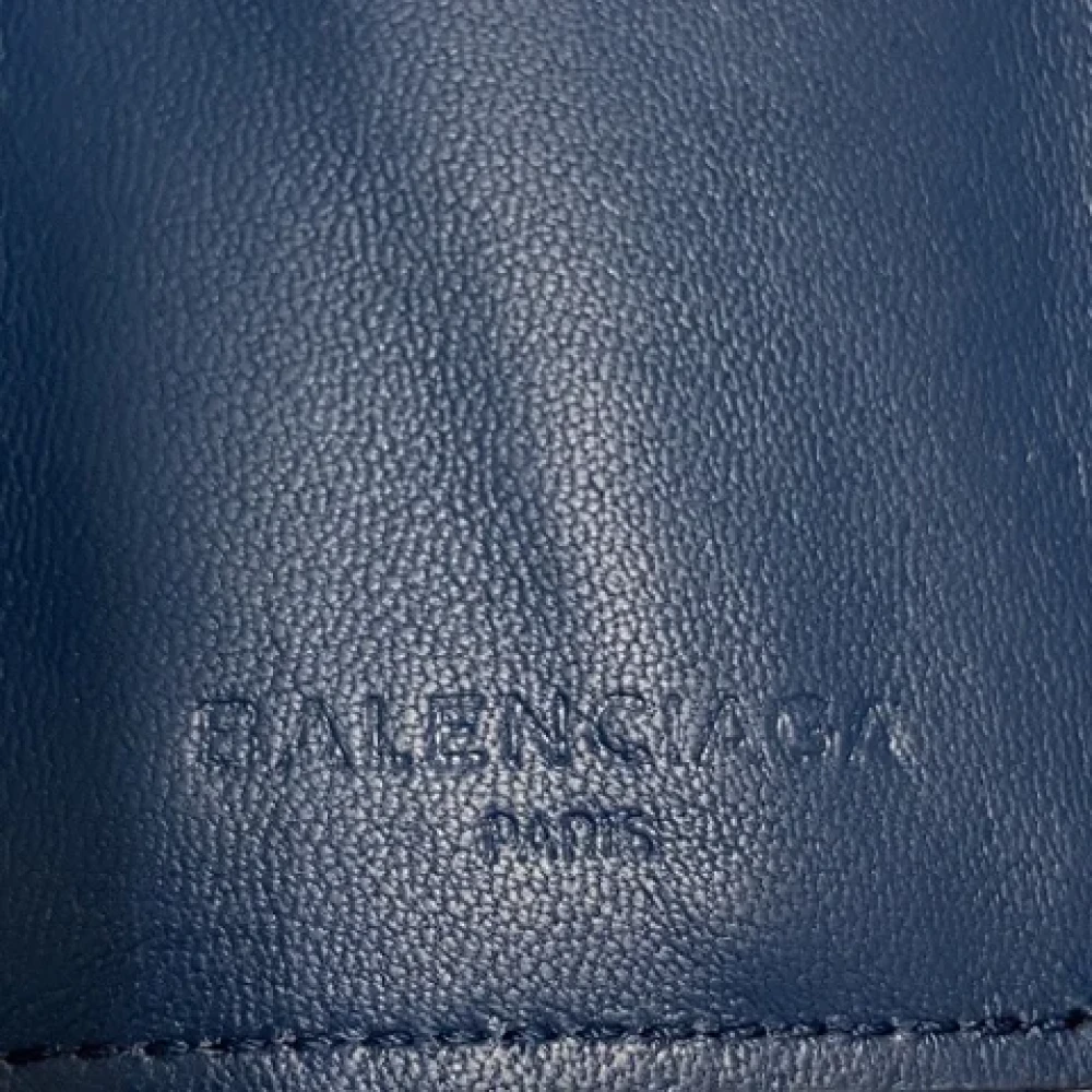 Balenciaga Vintage Pre-owned Leather wallets Blue Dames
