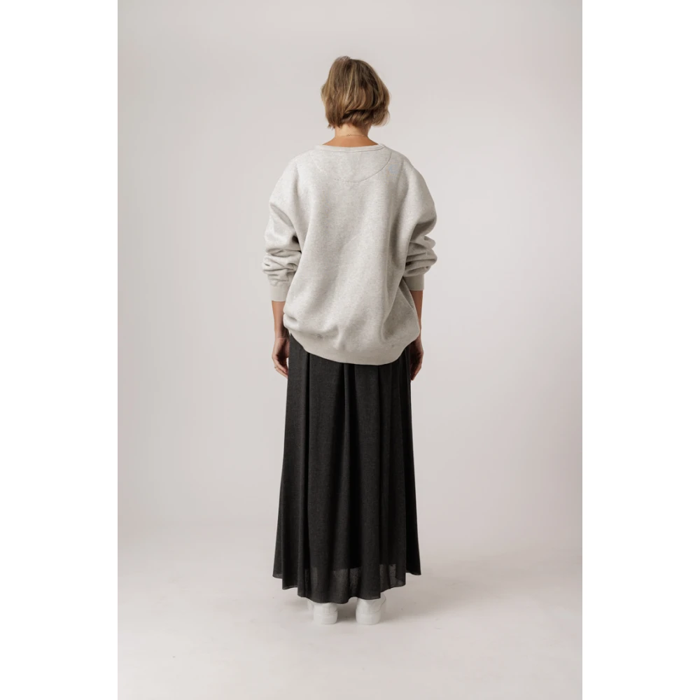 10Days Ruw Rand Statement Sweater Licht Grijs Gray Dames