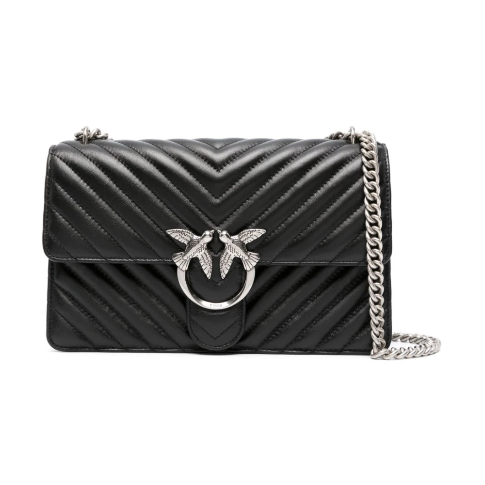 Pinko Women's Black Cross Body Bags, One Size, Silk & Nylon Bag