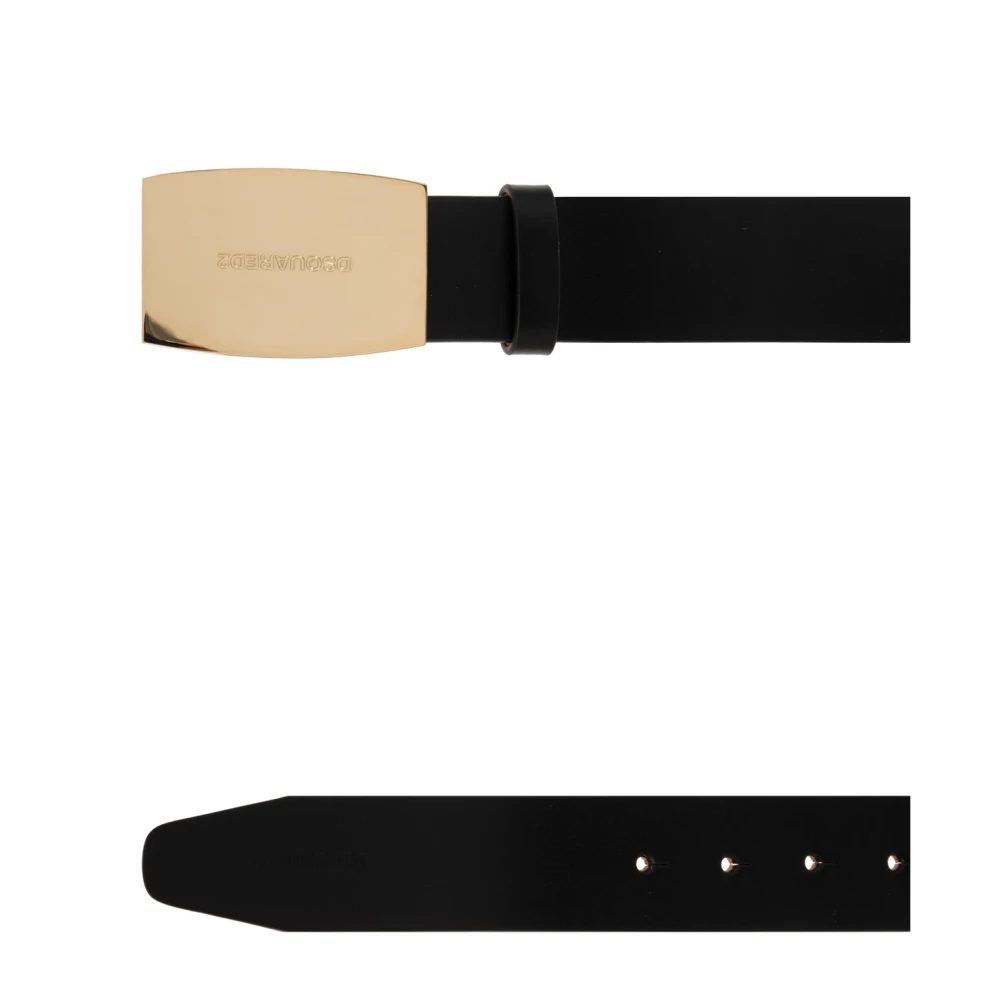 Dsquared2 Leren riem Black Heren