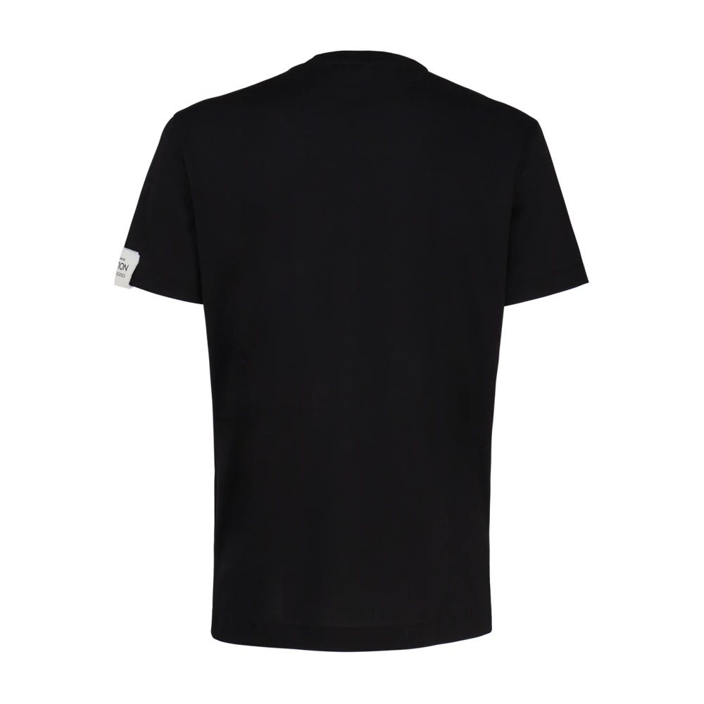 Dolce & Gabbana Zwart Katoenen T-Shirt met Logo Black Heren