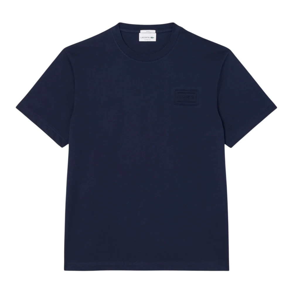 Lacoste Men's Blue T-Shirts, Xl, Classic Fit Embossed T-Shirt