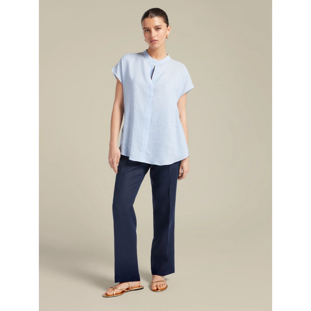 Elena Mirò Gestreepte blouse Blue Dames