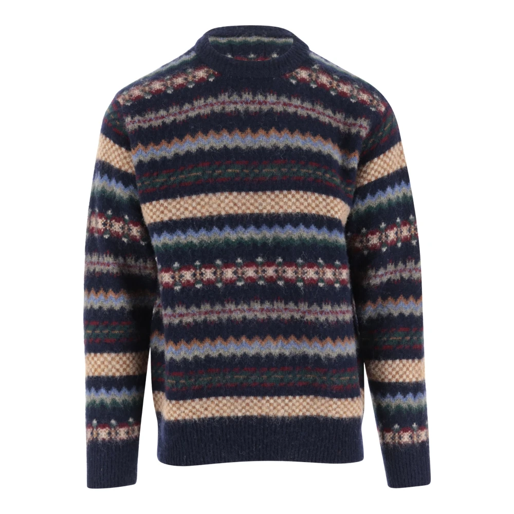 Howlin' Geometrische Wol Crew Neck Sweater Multicolor Heren