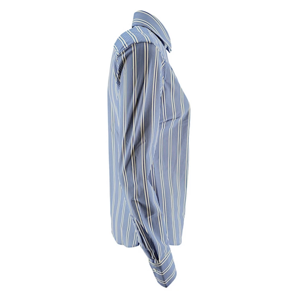 Xacus Gestreepte Damesoverhemd Wit Blauw Multicolor Dames