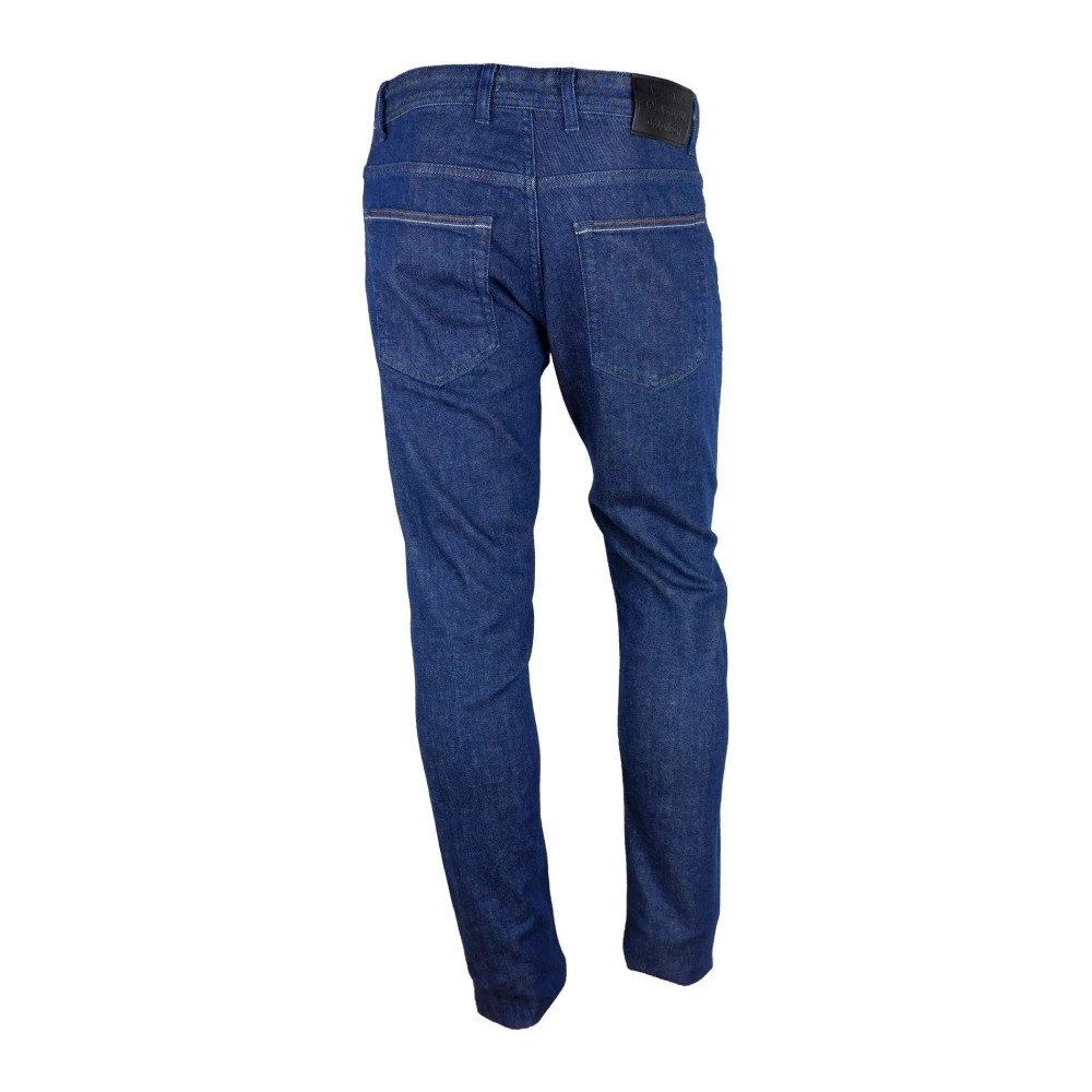 Aquascutum Donkere Denim Jeans Gemaakt in Italië Blue Heren