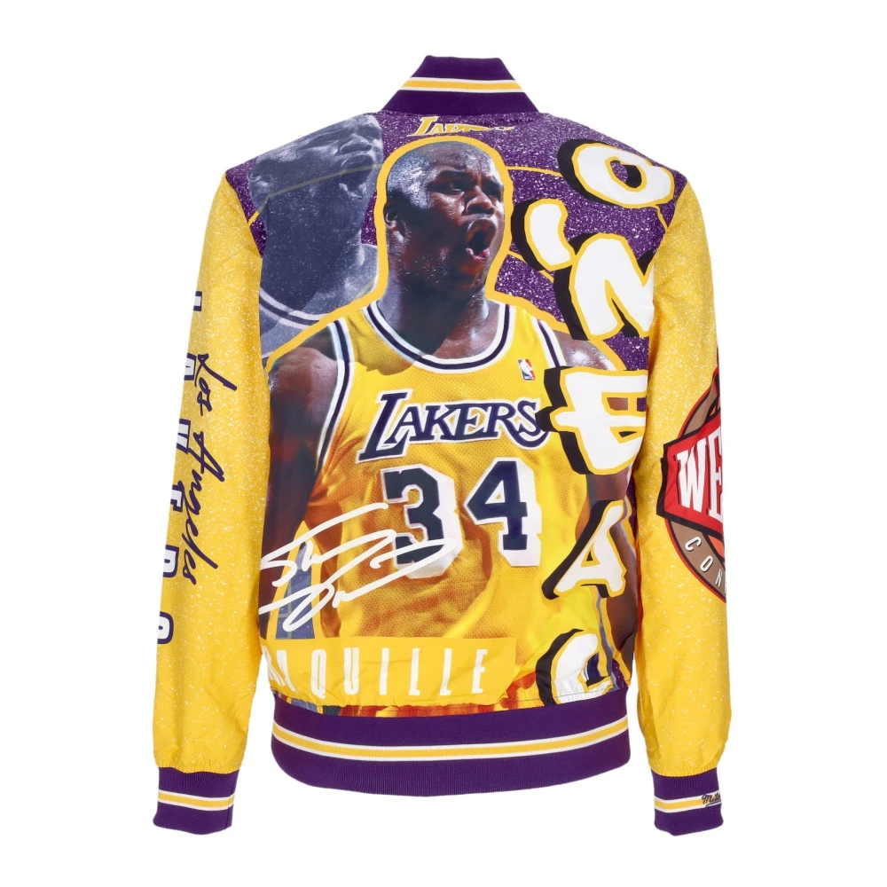 Mitchell & Ness NBA Burst Bomber Jacket Shaquille Oneal Multicolor Heren