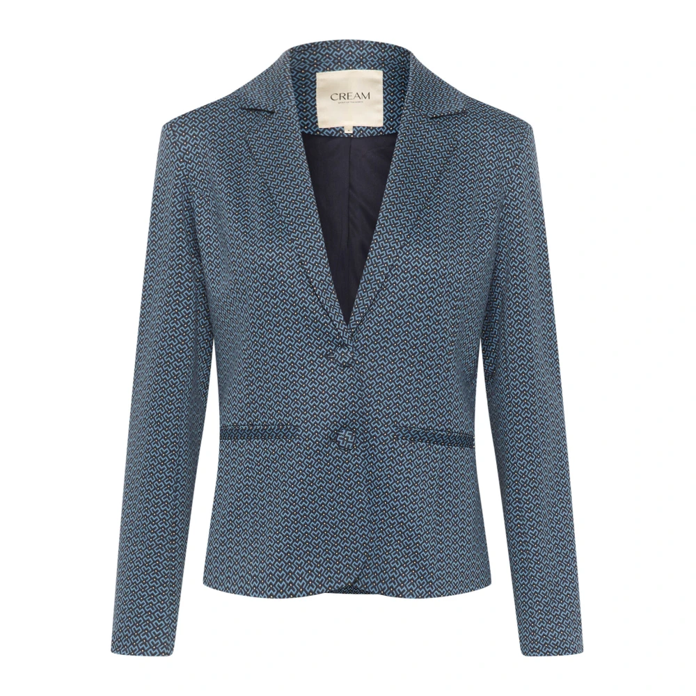 Cream Captain Geo Dot Blazer Jas Blue Dames