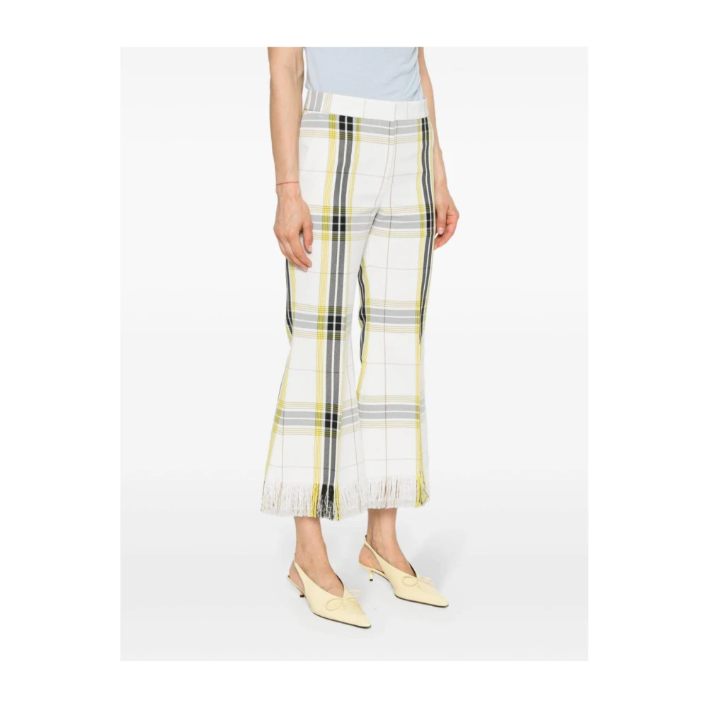 Msgm Geruite Broek Multicolor Dames
