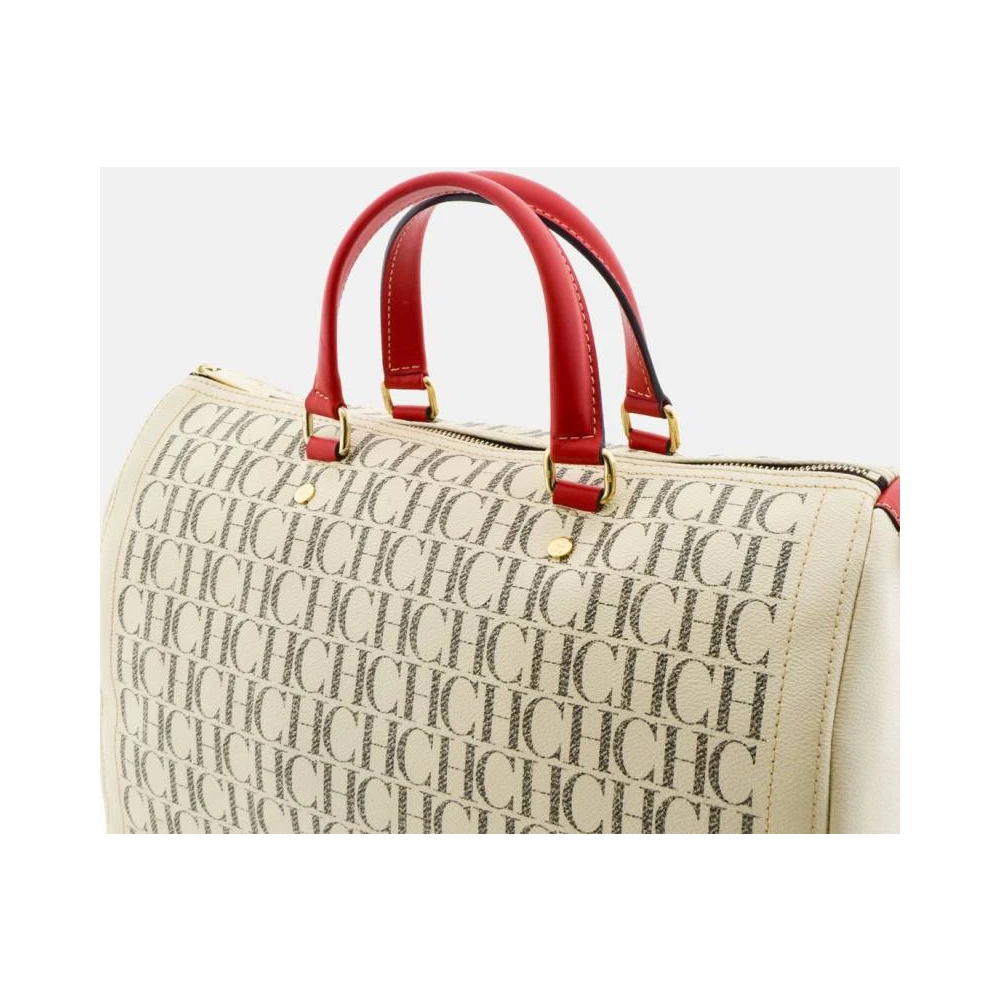 Carolina Herrera Bowlingtas met lederen effect Beige Dames