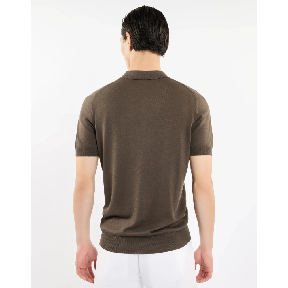 Fay Bruine T-shirts en Polos Brown Heren