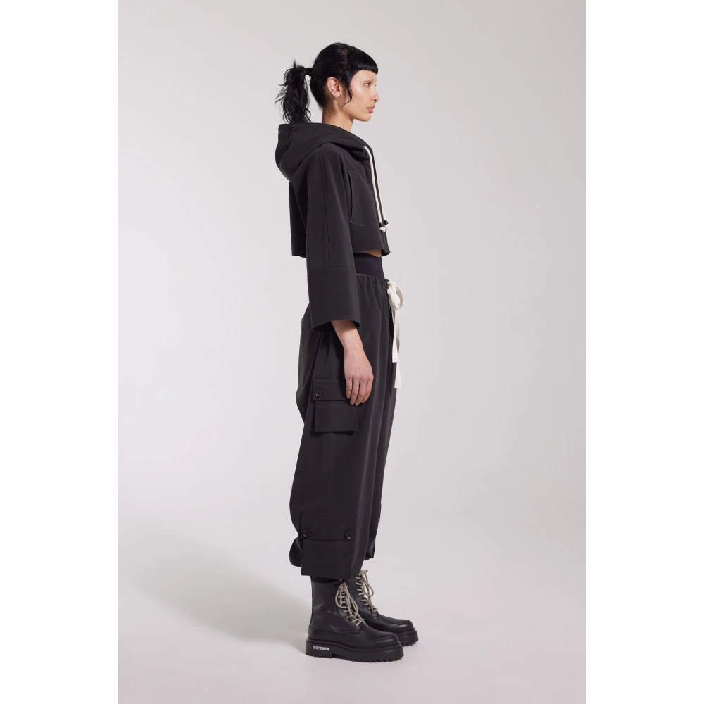 Stutterheim Korte regenjas met capuchon Black Dames