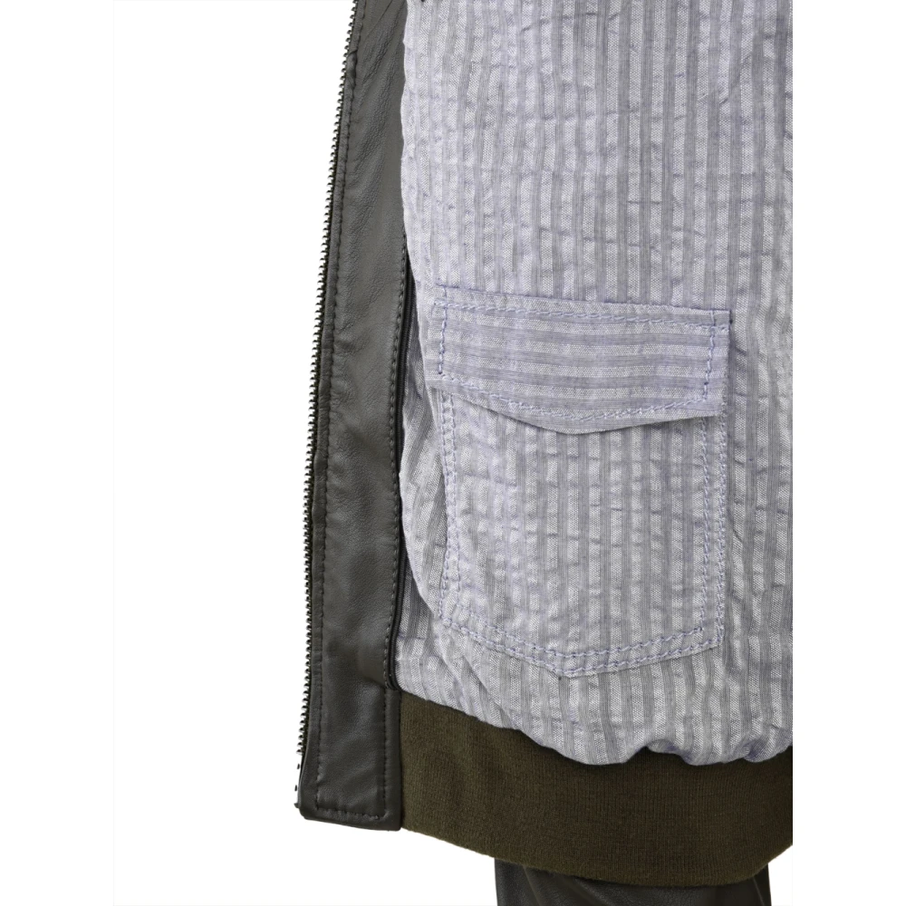The Jack Leathers Derek Rib Tank Groene Leren Jassen Green Heren