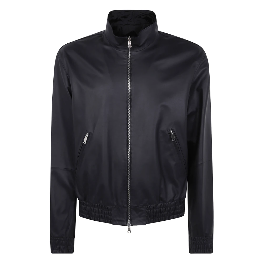 1972 Desa Omkeerbare Bomberjack van Leer Black Heren