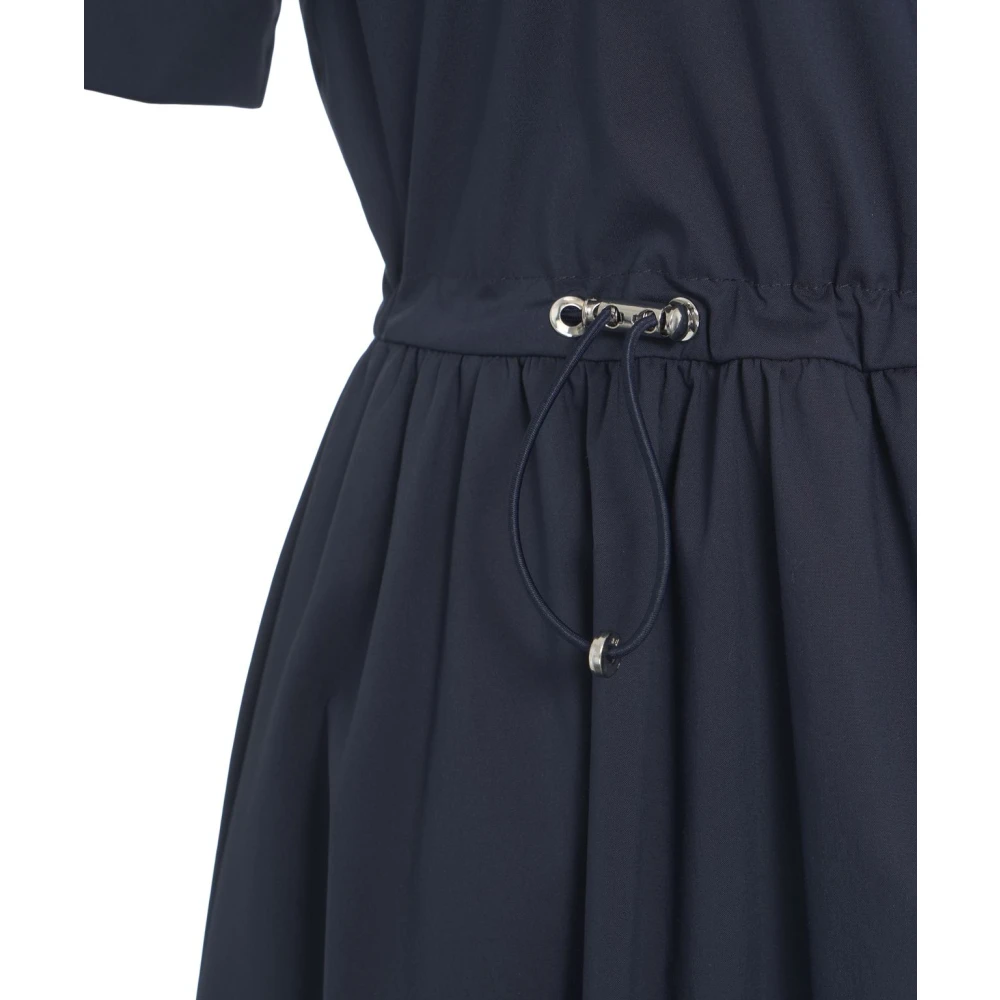 add Blauwe Midi Jurk met Koord in de Taille Blue Dames