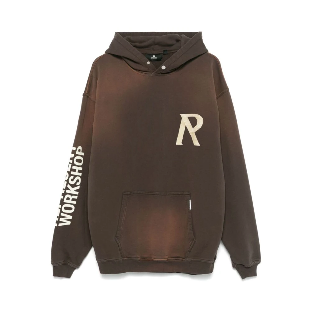 Represent Cedar Brown Masking Tape Initial Hoodie Brown Heren