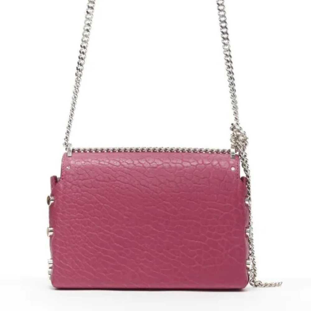 Jimmy Choo Pre-owned Leather shoulder-bags Pink Dames