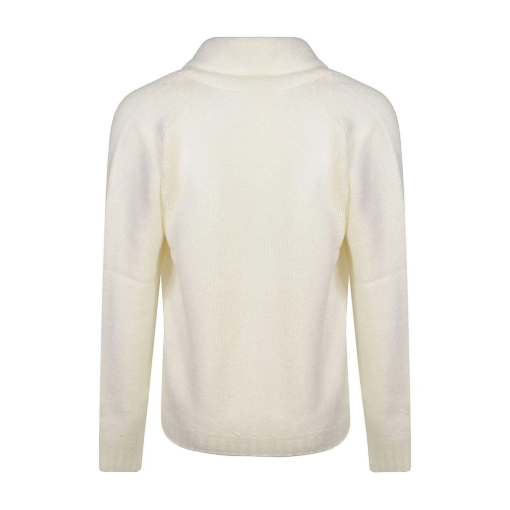Drumohr Witte Cardigan Sweater met Knopen White Heren