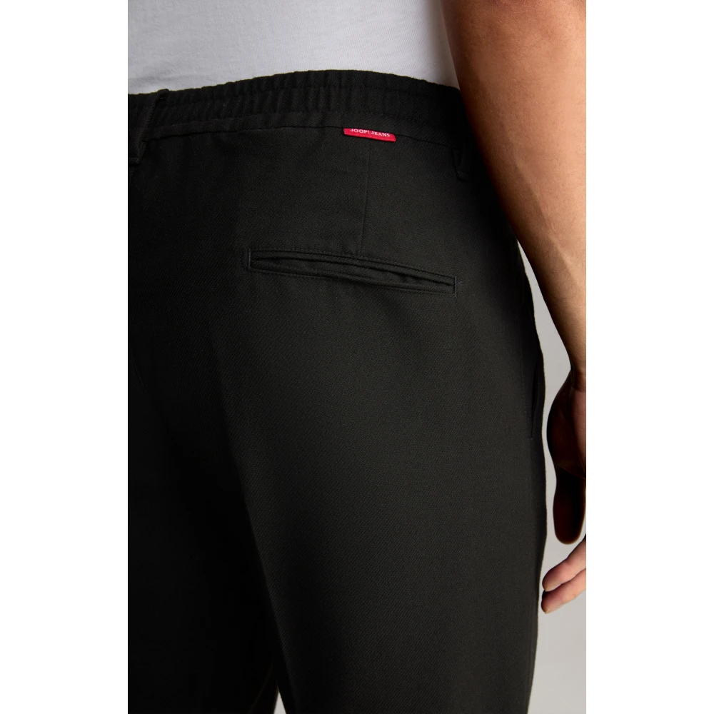 Joop! Zwarte chino stijl broek met elastische taille Black Heren