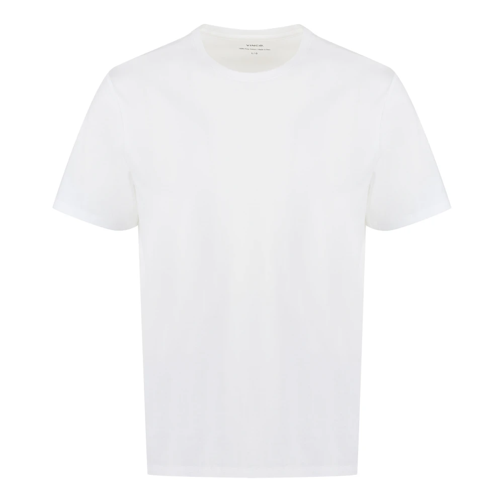 Vince Geribbelde katoenen T-shirt White Heren