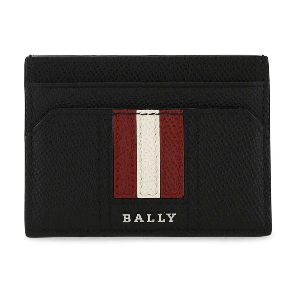 Bally Men's Black Thar Striped Cardholder